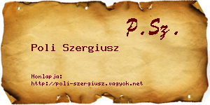 Poli Szergiusz névjegykártya